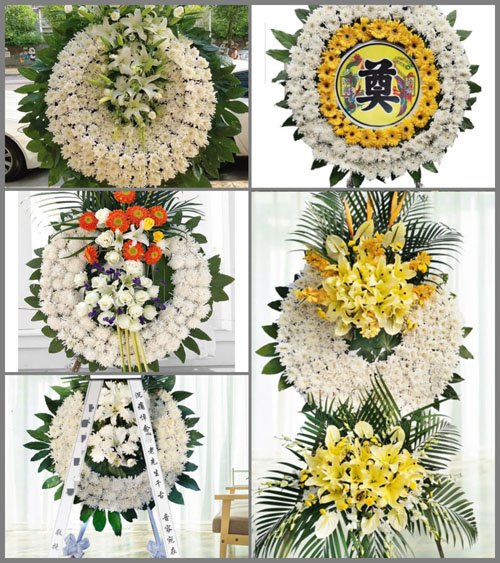 上海崇明区向化镇南江村花圈速递